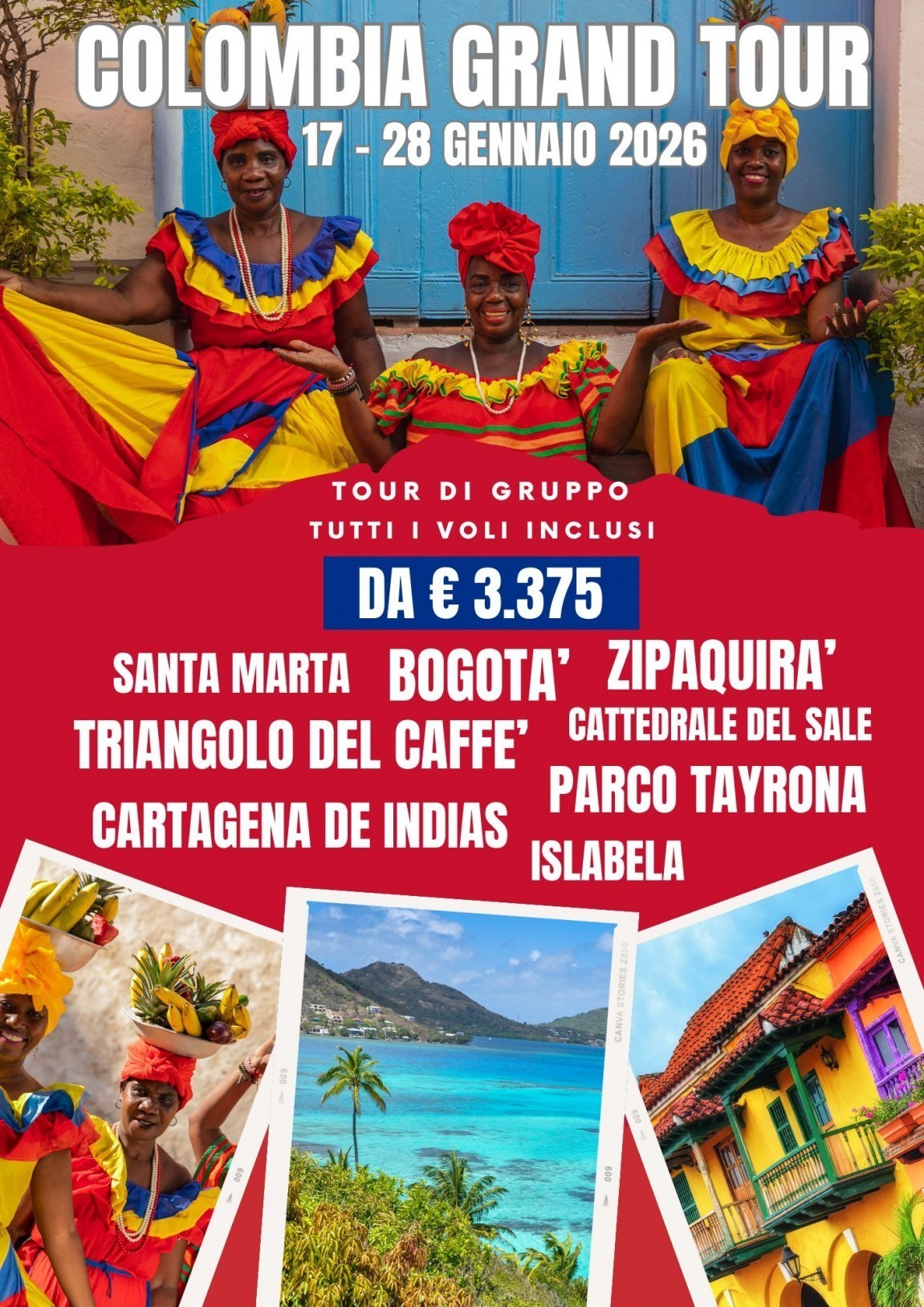 tour di gruppo con accompagnatore Colombia