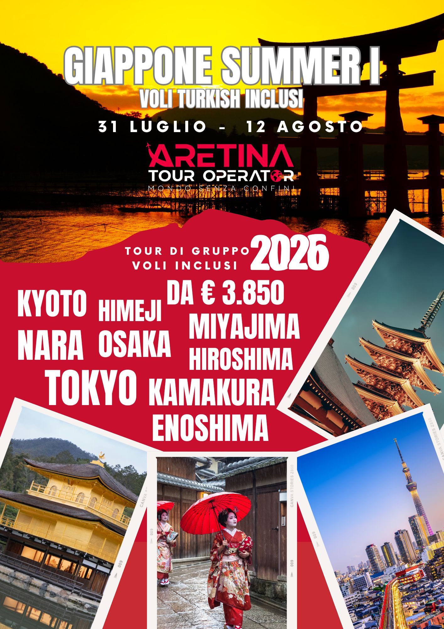 tour di gruppo Giappone estate