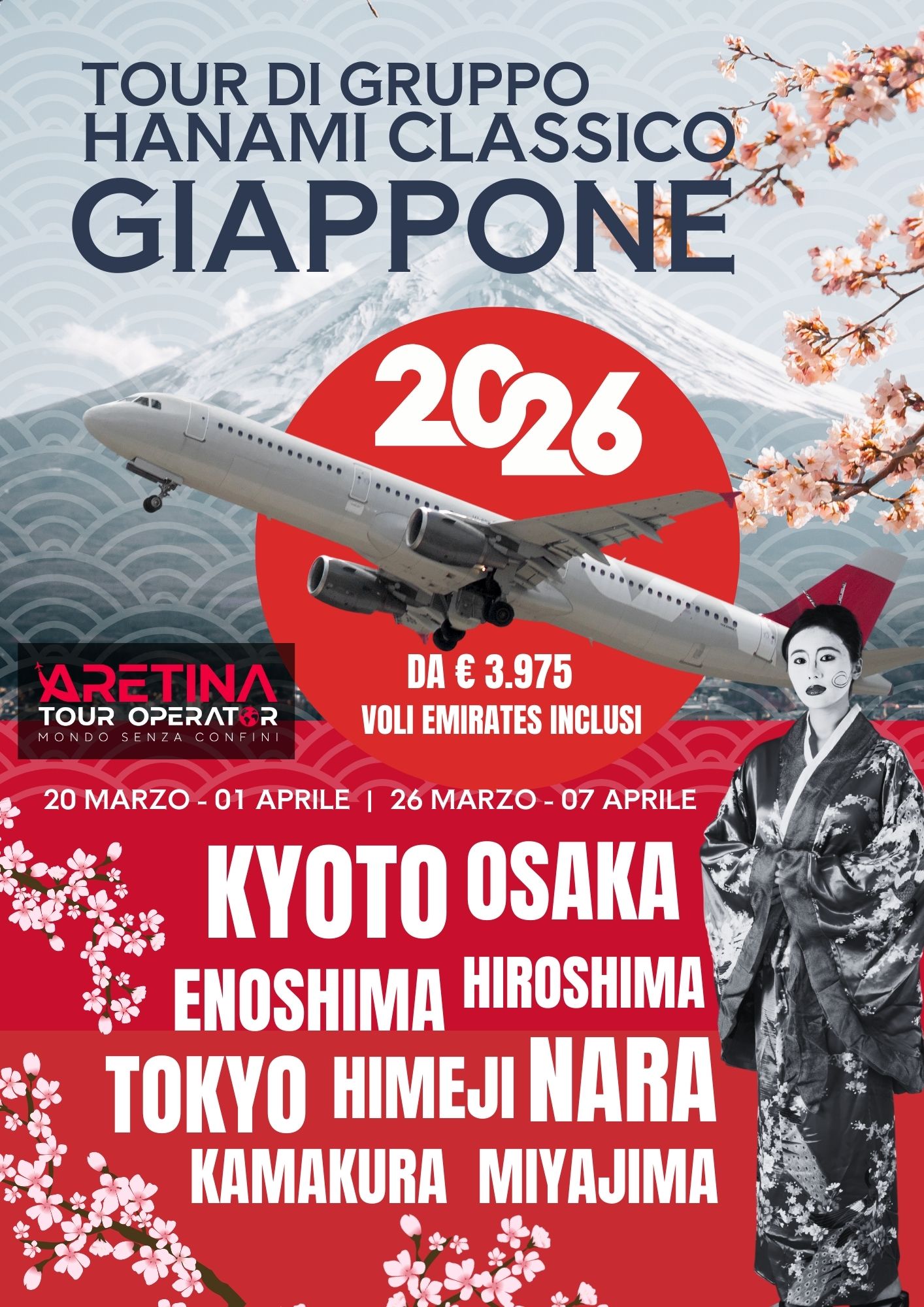 Giappone fioritura ciliegi tour