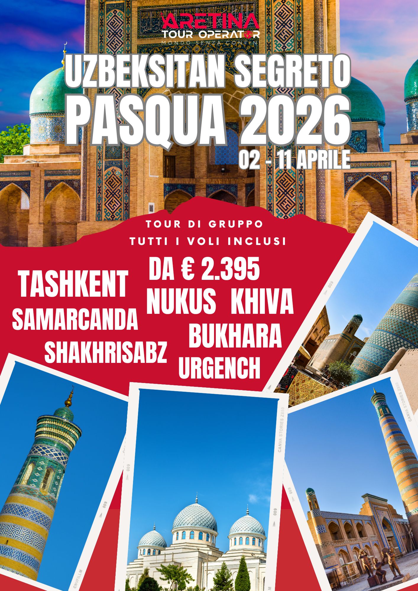 viaggio organizzato in Uzbekistan Pasqua 2026