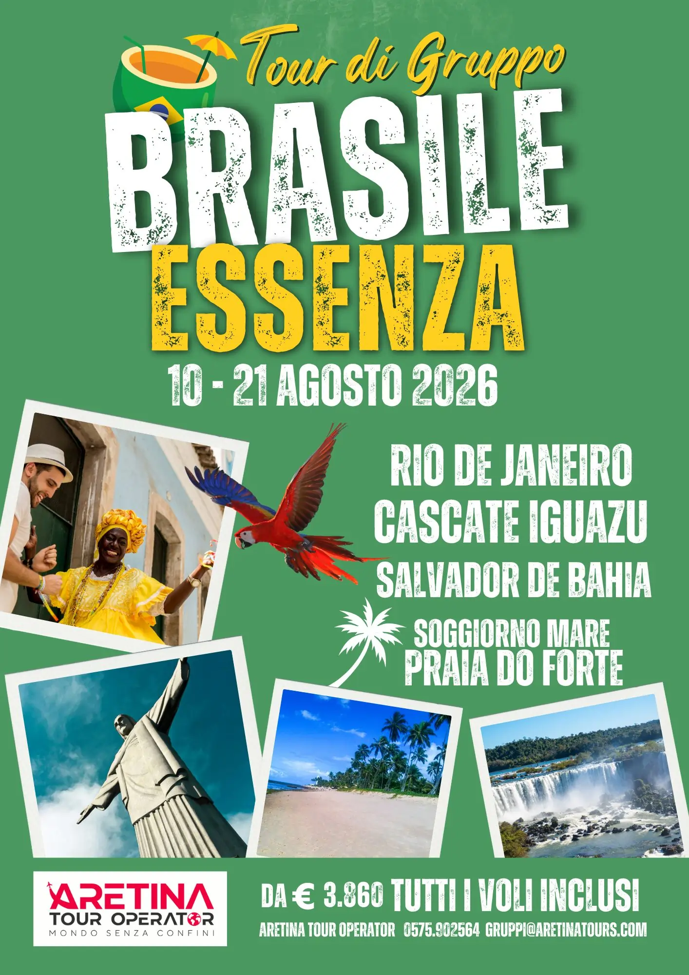 tour Brasile agosto 2026