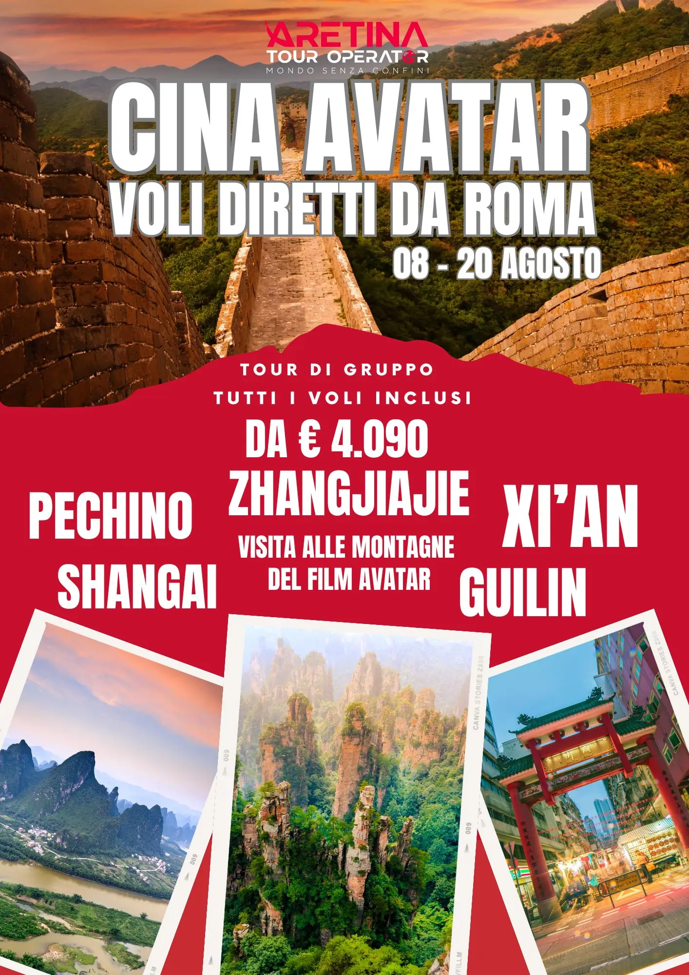 viaggi organizzati in Cina montagne Avatar film