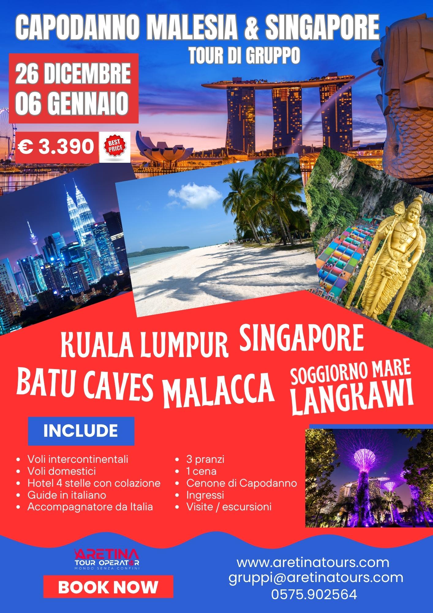 viaggio organizzato Malesia e Singapore Capodanno 2026