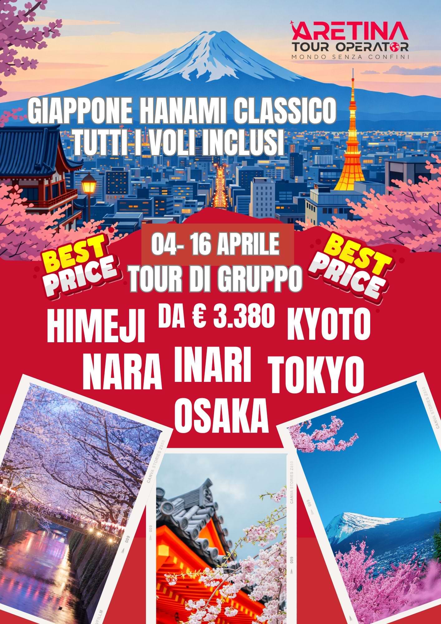 viaggi organizzati Giappone fioritura ciliegi hanami 2027